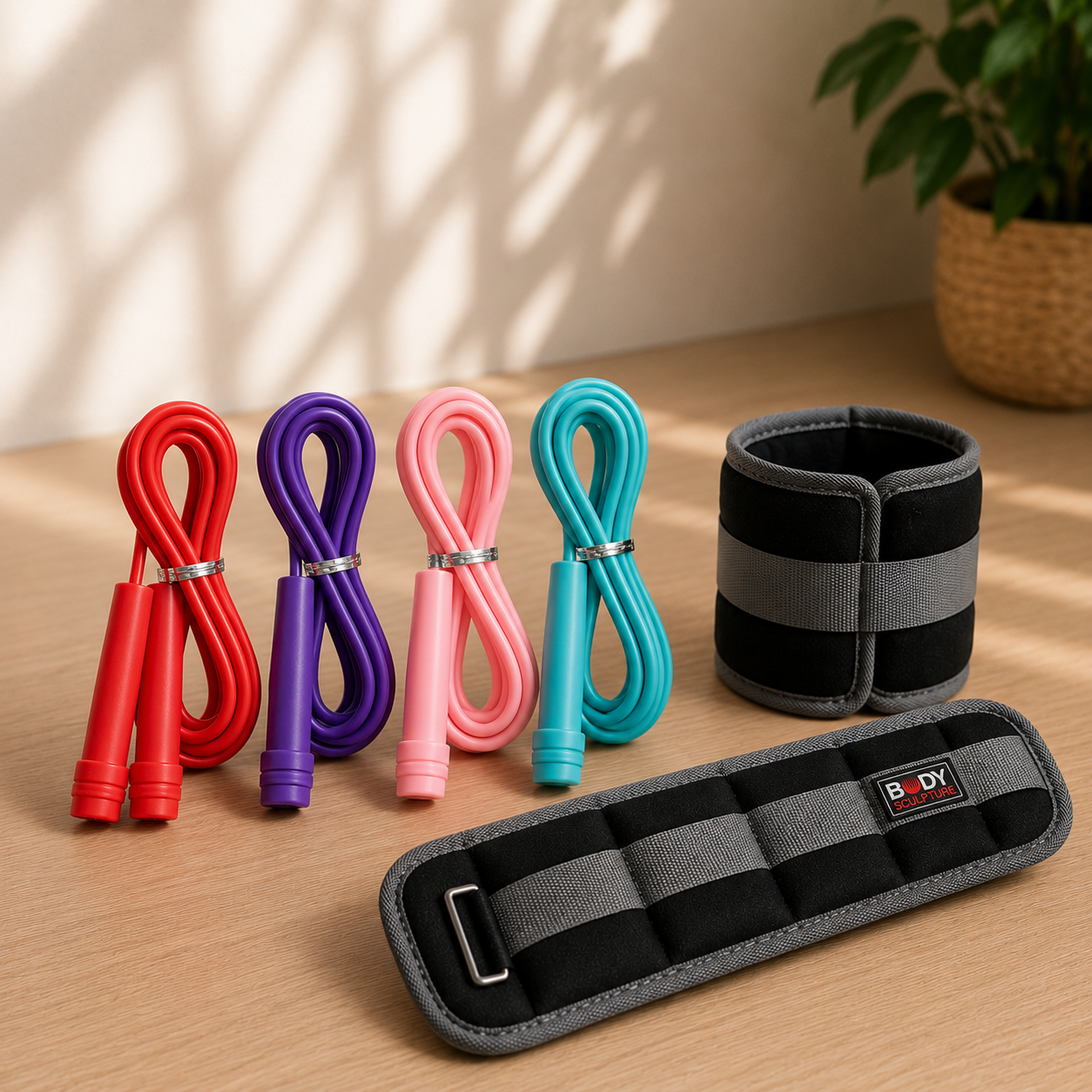Pack Sport à Domicile - Tapis Fitness + Corde + Lests image 5